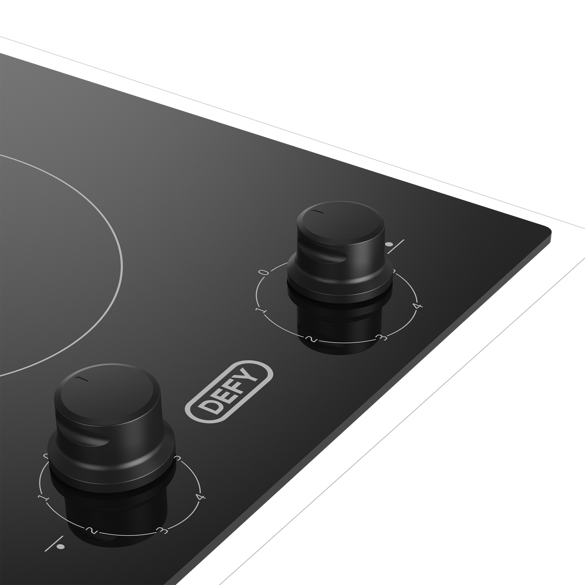 30cm Domino Vitroceramic Hob Black - The Gas Boys