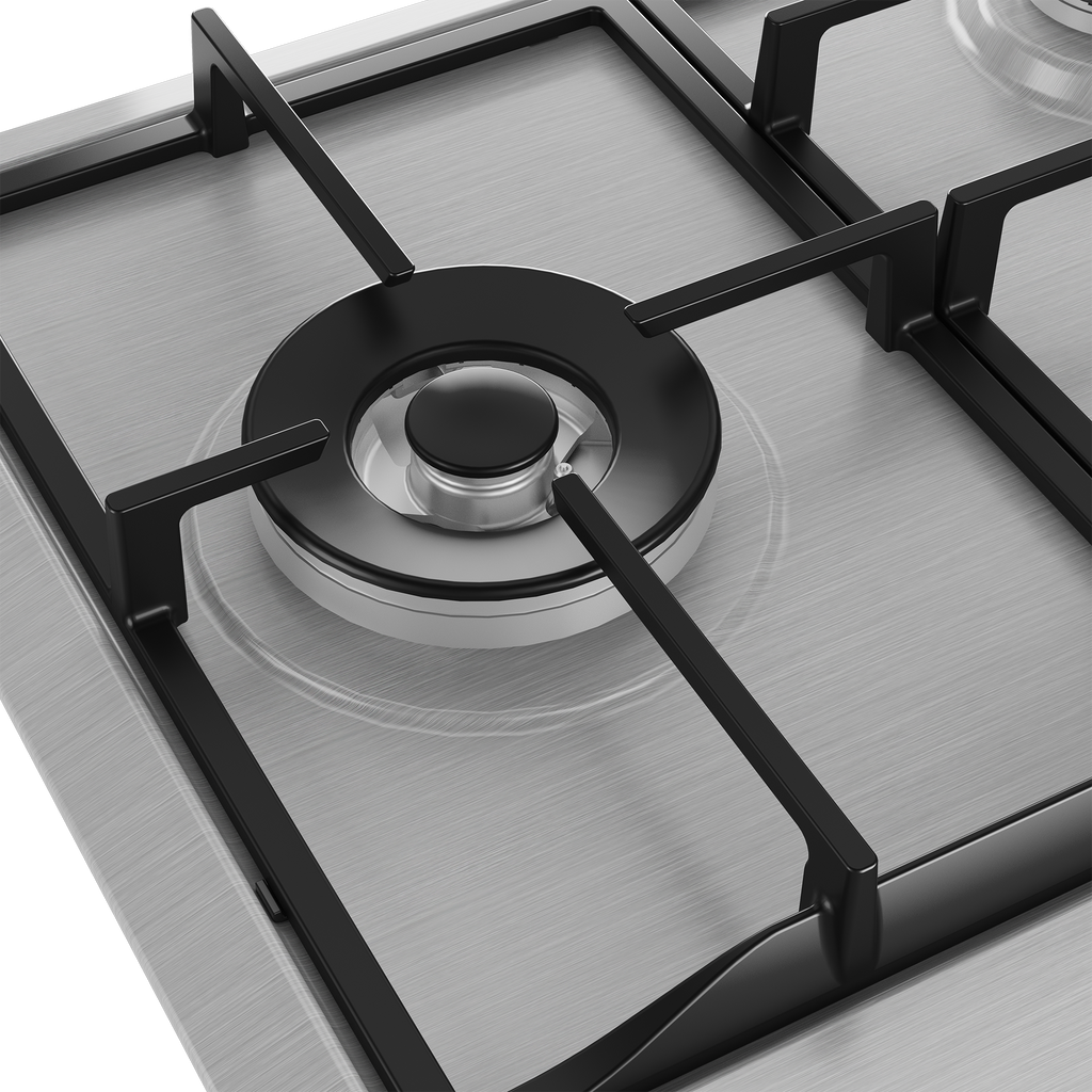 90cm Gemini Gas Hob with Wok Stainless Steel - The Gas Boys