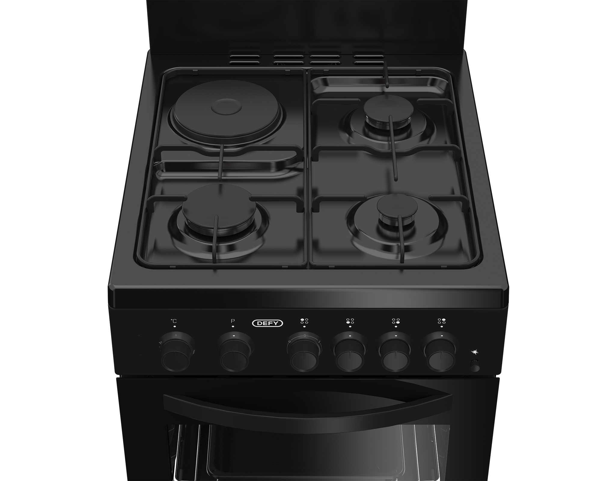 50cm Gas Electric Stove Black FC - The Gas Boys