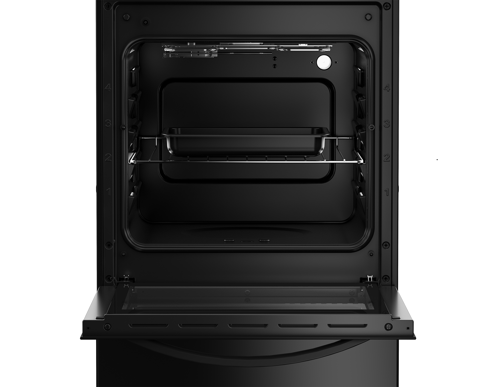 50cm Gas Electric Stove Black FC - The Gas Boys