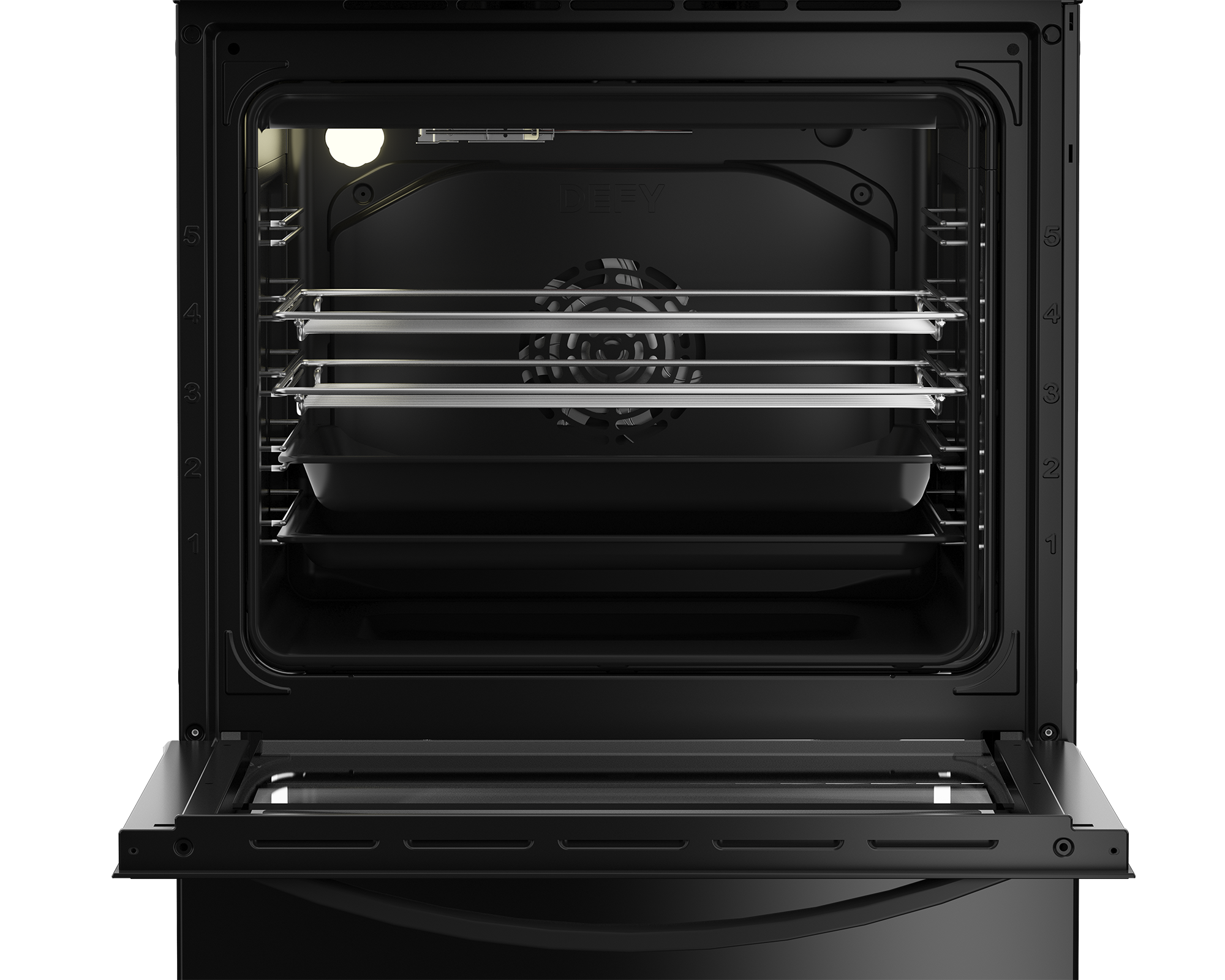 60cm Gas Electric Freestanding Stove Thermofan+ Black - The Gas Boys