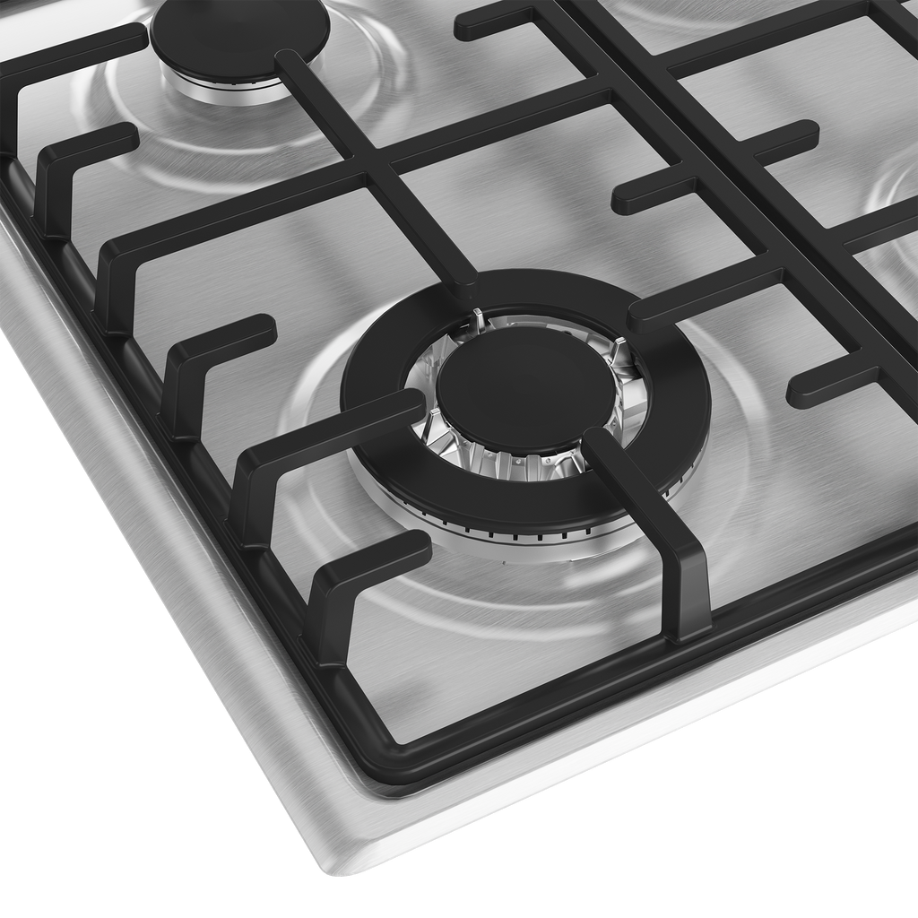 60cm Slimline Gas Hob with Wok Stainless Steel - The Gas Boys