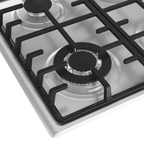 60cm Slimline Gas Hob with Wok Stainless Steel - The Gas Boys