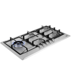 90cm Gemini Gas Hob with Wok Stainless Steel - The Gas Boys