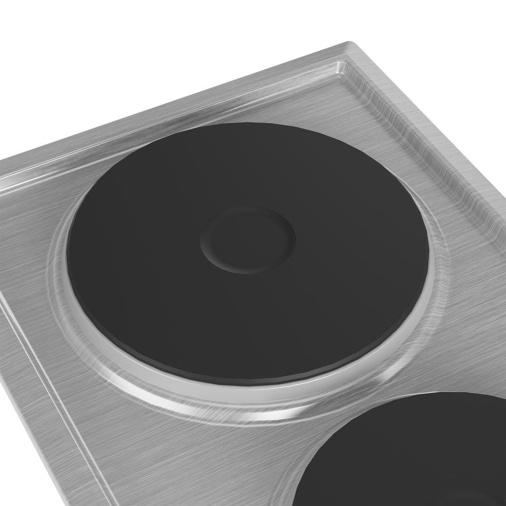 30cm Domino Solid Hob Black / Stainless steel - The Gas Boys