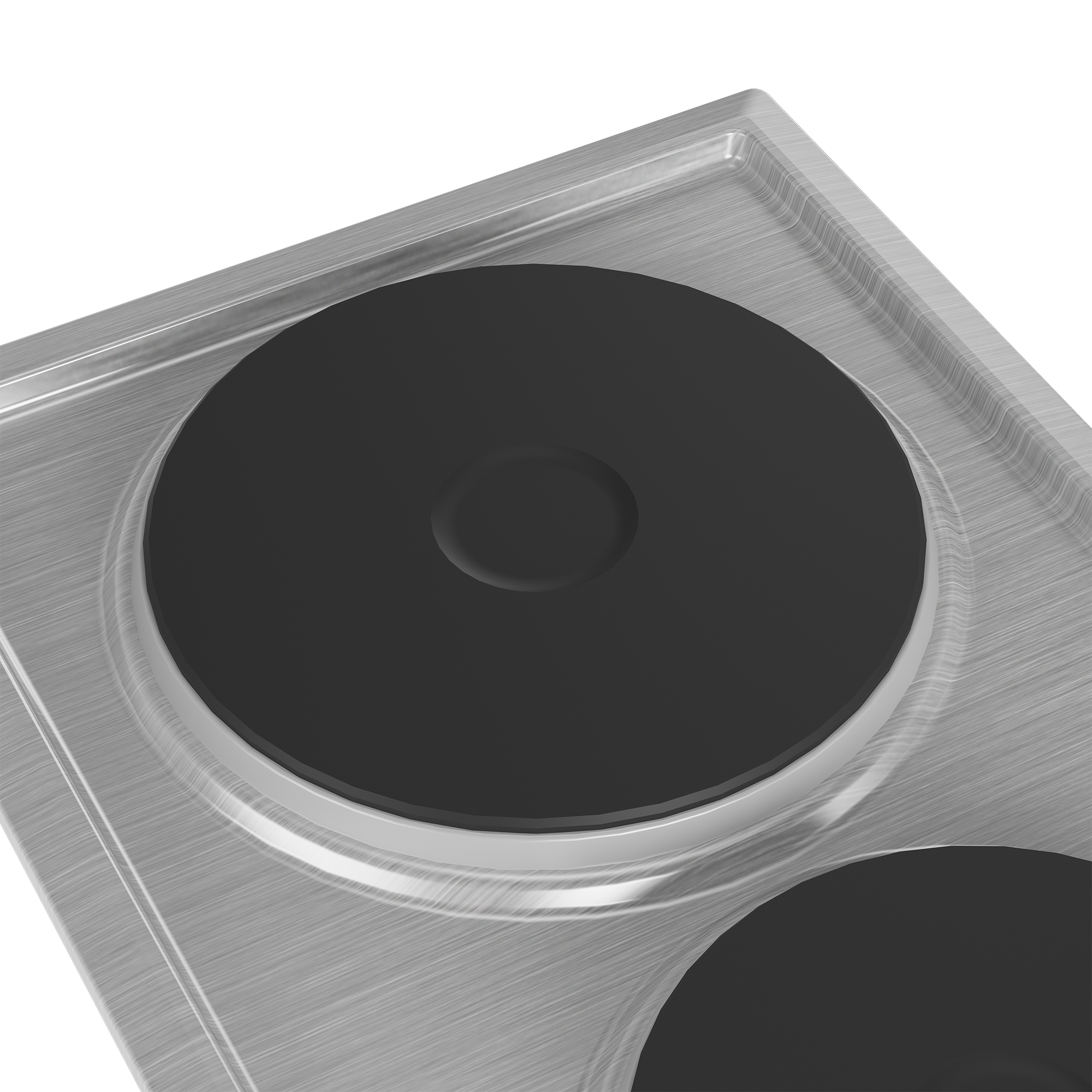 30cm Domino Solid Hob Black / Stainless steel - The Gas Boys