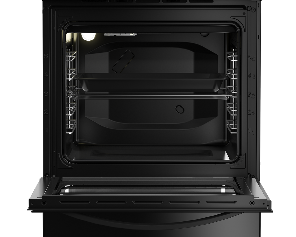 60cm Gas Electric Freestanding Stove Black FC - The Gas Boys