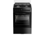 60cm Gas Electric Freestanding Stove Thermofan+ Black - The Gas Boys
