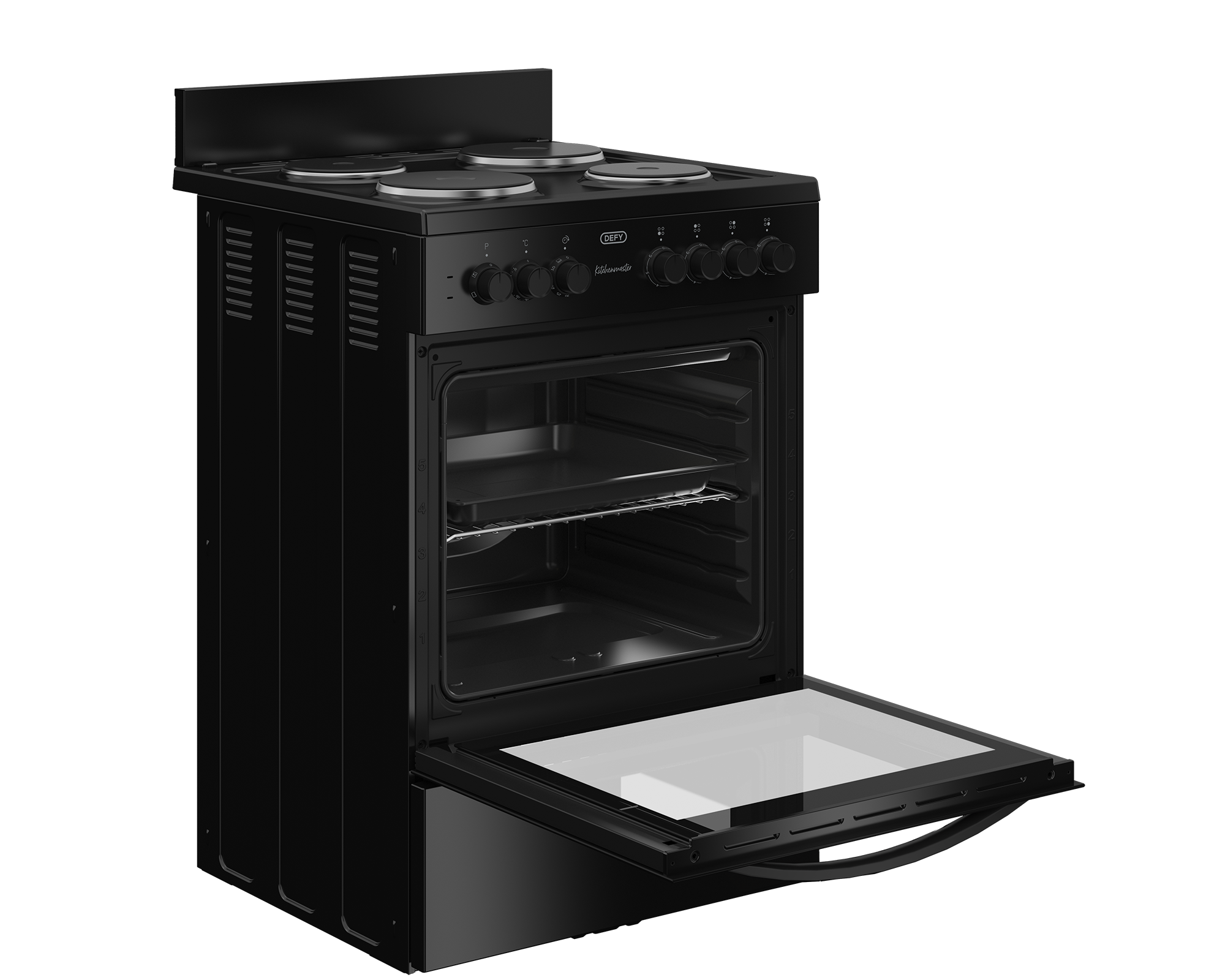 60cm Electric Freestanding Stove Black FC - The Gas Boys