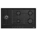 90cm Gemini Gas Hob with Wok Black - The Gas Boys