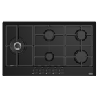 90cm Gemini Gas Hob with Wok Black - The Gas Boys