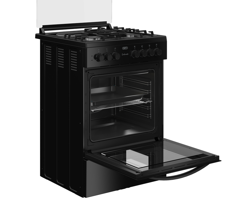 60cm Gas Electric Freestanding Stove Black FC - The Gas Boys