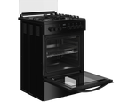 60cm Gas Electric Freestanding Stove Black FC - The Gas Boys
