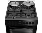 60cm Gas Electric Freestanding Stove Black FC - The Gas Boys
