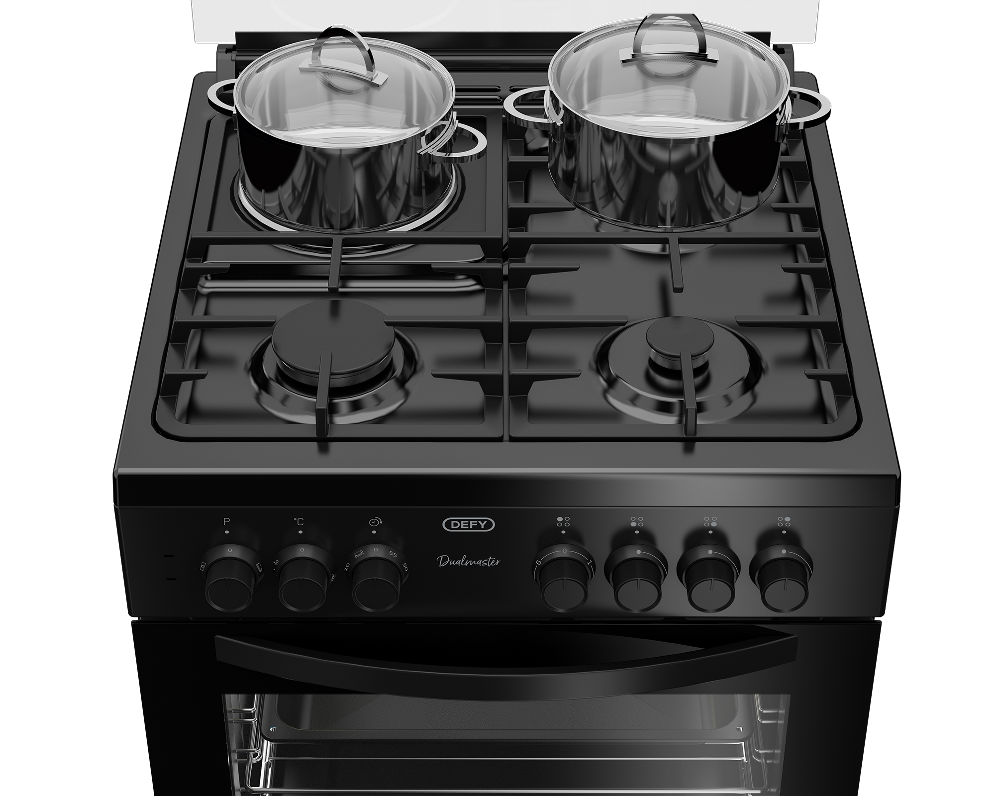 60cm Gas Electric Freestanding Stove Black FC - The Gas Boys