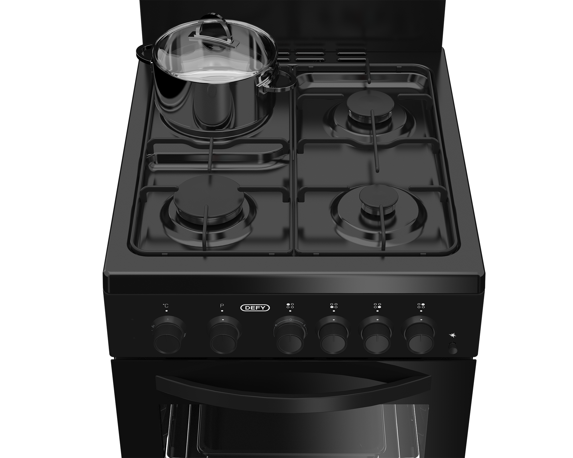 50cm Gas Electric Stove Black FC - The Gas Boys