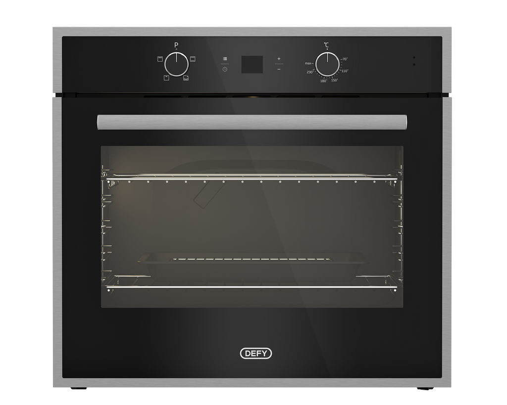 70cm Gemini Single Oven Static Black - The Gas Boys