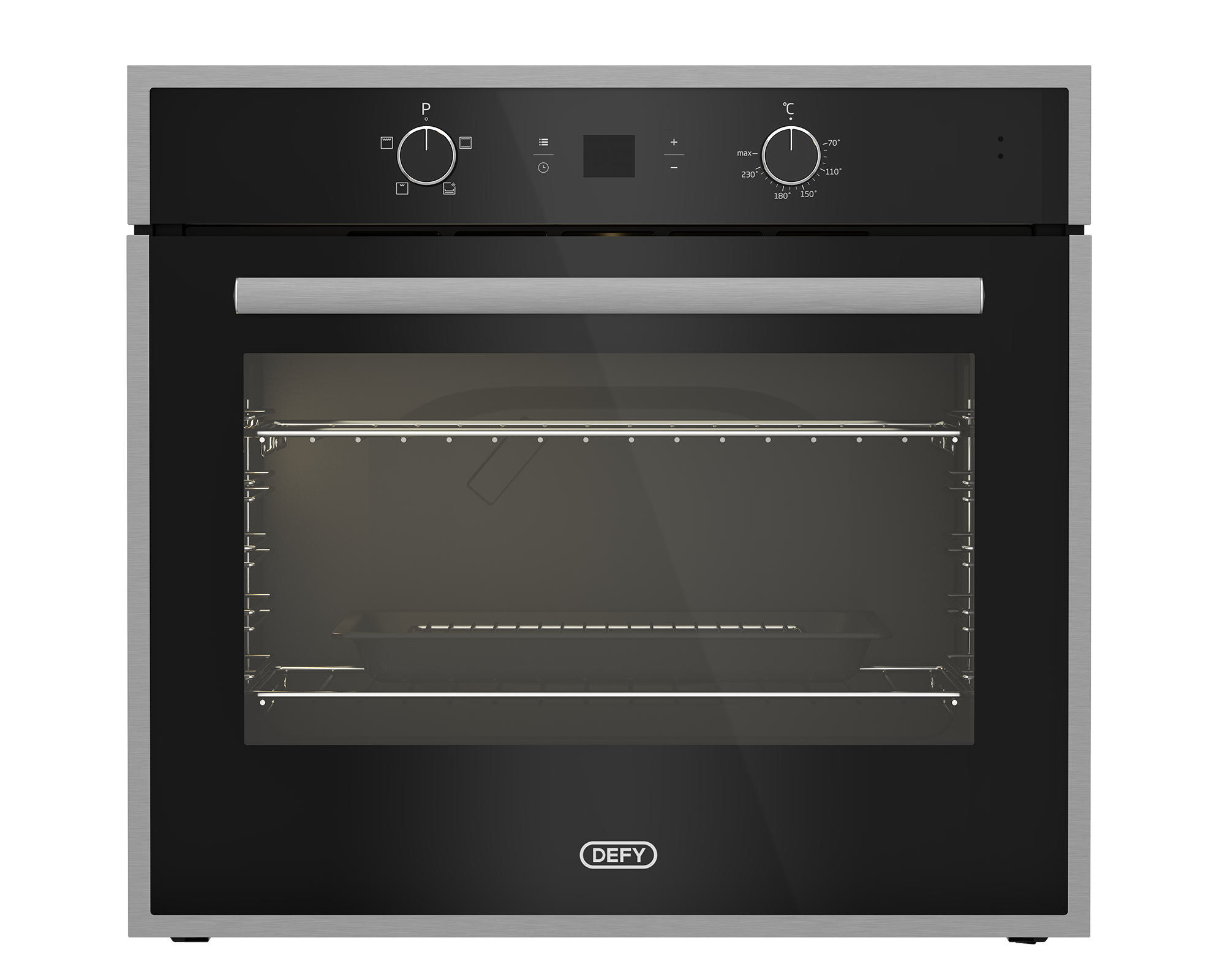 70cm Gemini Single Oven Static Black - The Gas Boys