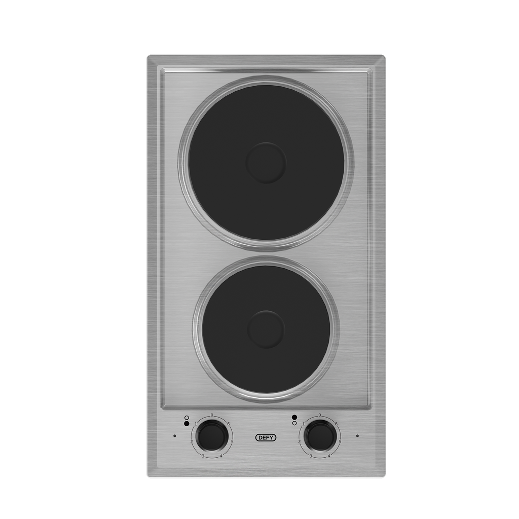 30cm Domino Solid Hob Black / Stainless steel - The Gas Boys