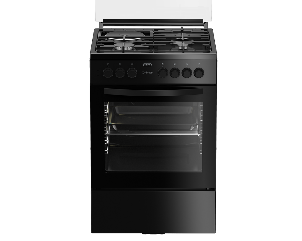 60cm Gas Electric Freestanding Stove Black FC - The Gas Boys