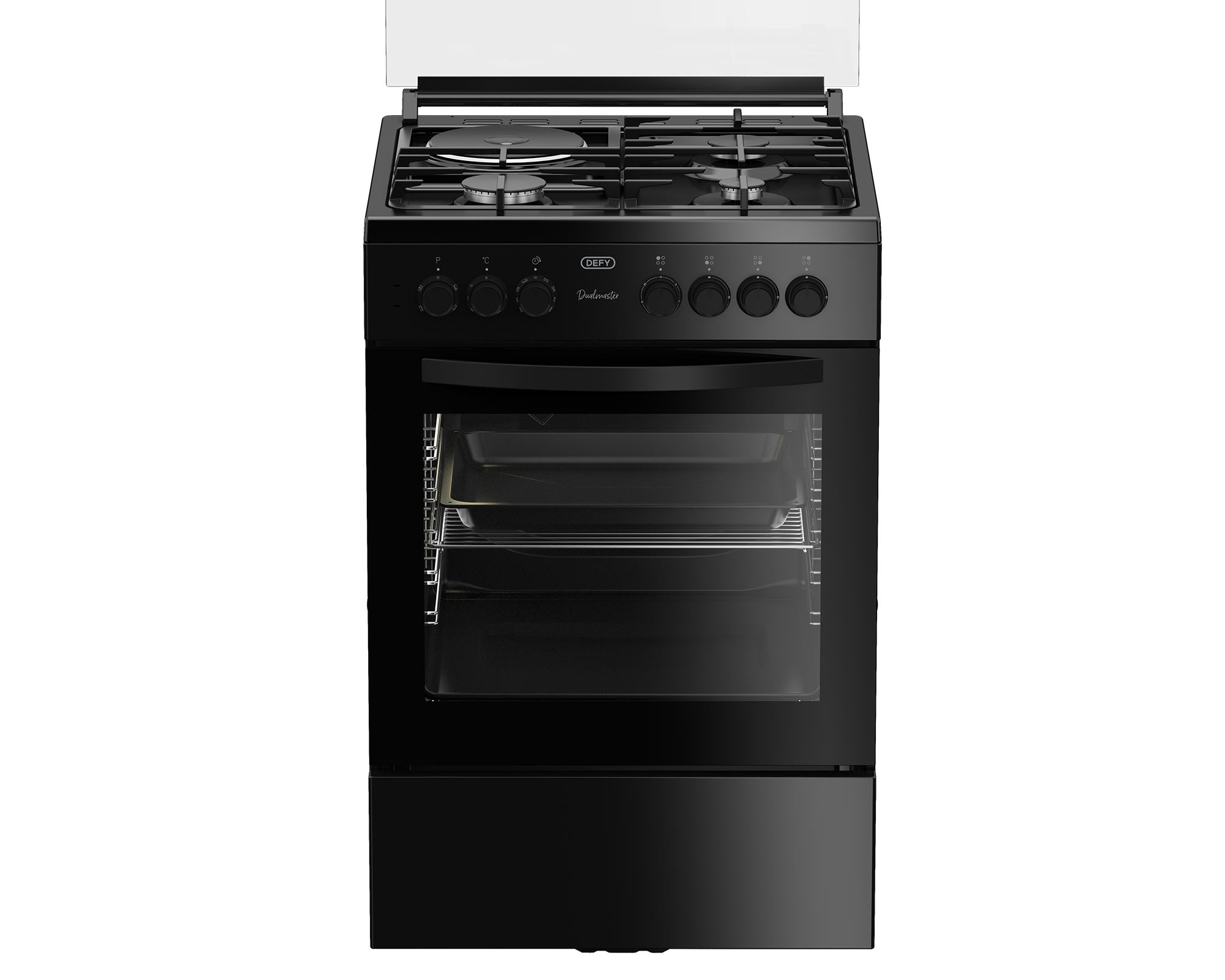 60cm Gas Electric Freestanding Stove Black FC - The Gas Boys