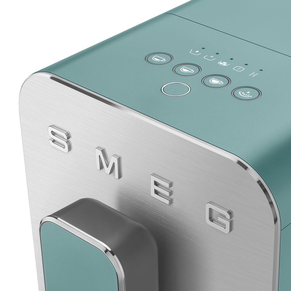Smeg Bean-to-Cup Espresso Machine by The Gas Boys with sleek stainless steel design and built-in coffee grinder.