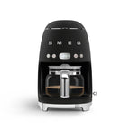 Matt Edition Filter Coffee Machine by The Gas Boys, sleek black Smeg DCF02BLM with modern design and digital controls.