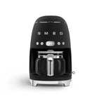 Matt Edition Filter Coffee Machine by The Gas Boys, sleek black Smeg DCF02BLM model with modern design and digital controls.