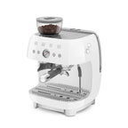 Smeg All-In-One Espresso Coffee Machine by The Gas Boys, white finish with coffee brewing components visible.