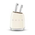 Smeg Knife Block Set by The Gas Boys featuring sleek black knife block with stainless steel knives for kitchen use