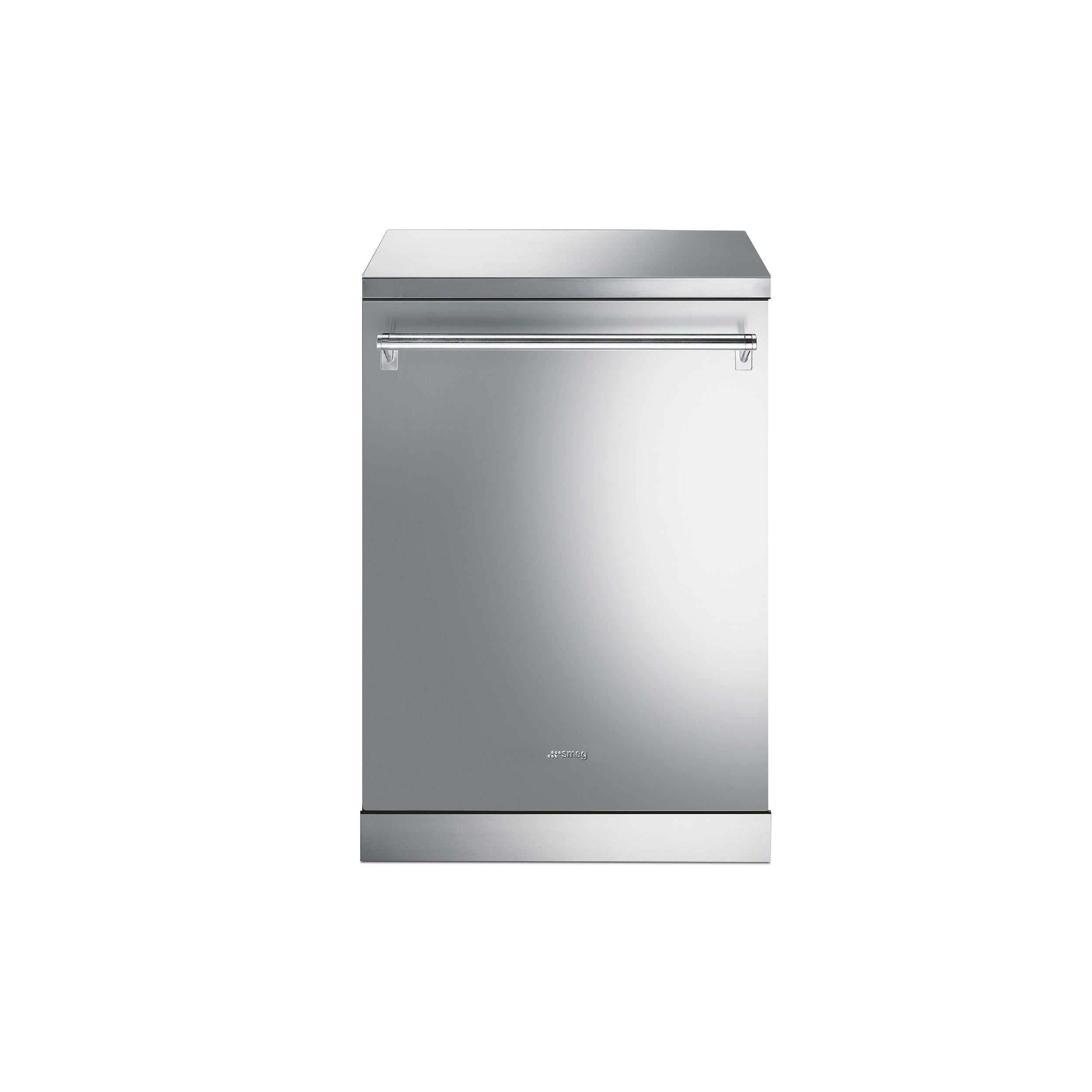 Classic 60 cm Smeg dishwasher with stainless steel finish, featuring control panel and sleek design for efficient kitchen cleaning.