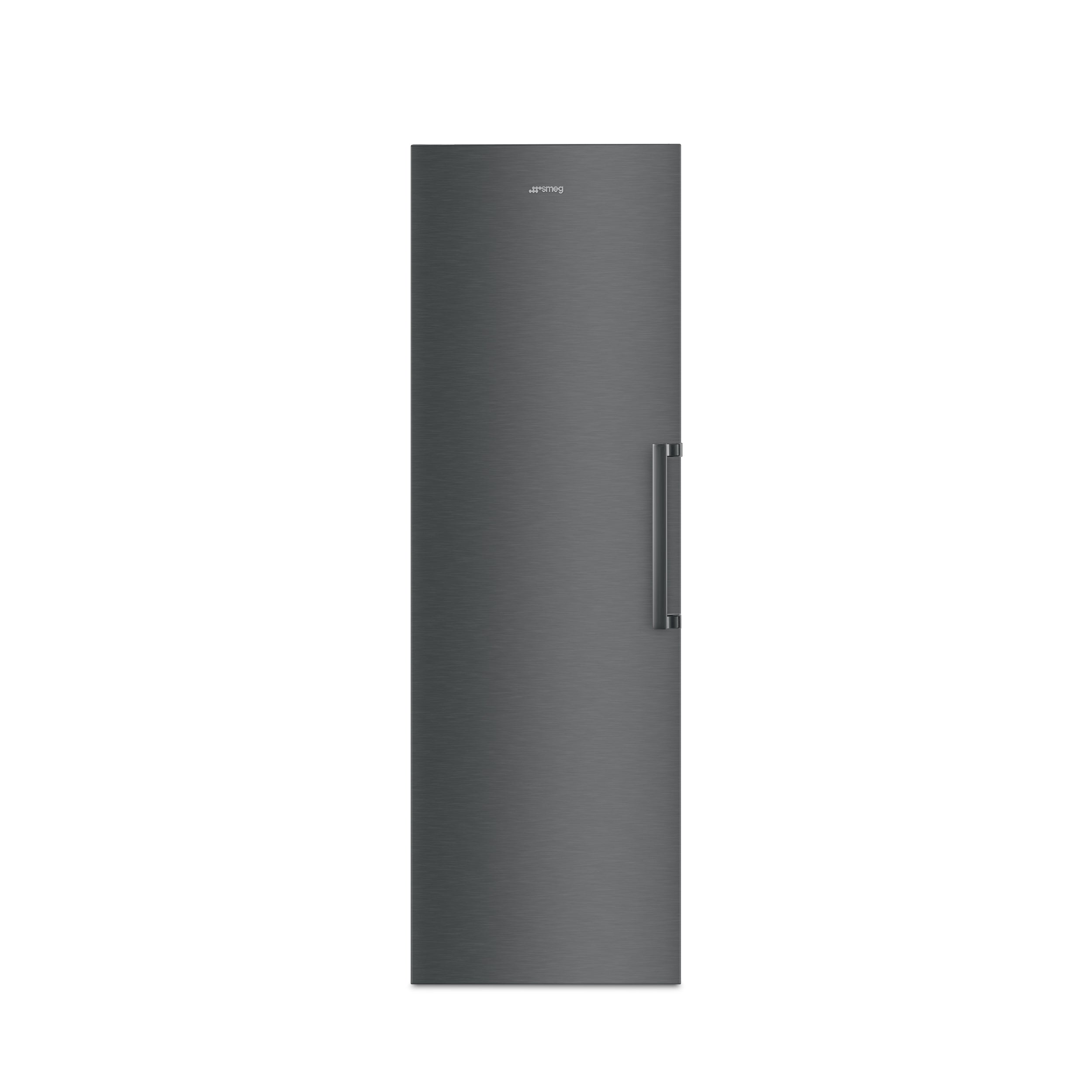 Smeg RF28KNZA refrigerator and RL39KNZA freezer set in stainless steel with sleek handles and digital control panels