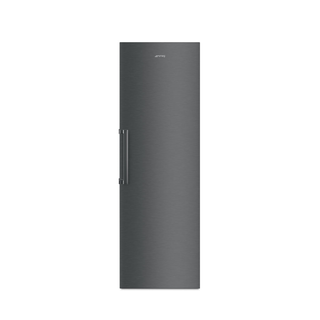 Smeg RL39KNZA 60cm fridge and RF28KNZA freezer set in stainless steel, featuring sleek design and spacious interior storage.