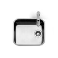 Smeg Alba single bowl undermount sink with stainless steel finish, featuring a spacious basin and sleek modern design.