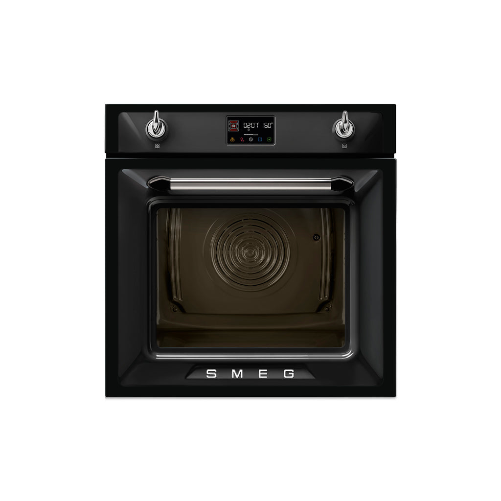 Smeg Victoria 60cm Steam Oven in stainless steel with digital control panel and sleek modern design.