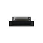 Smeg Victoria 60x15cm warmer drawer in stainless steel with control panel, designed for kitchen convenience and style.