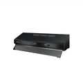 Smeg 60cm semi-integrated wall-mount extractor hood in stainless steel with control panel and venting system.