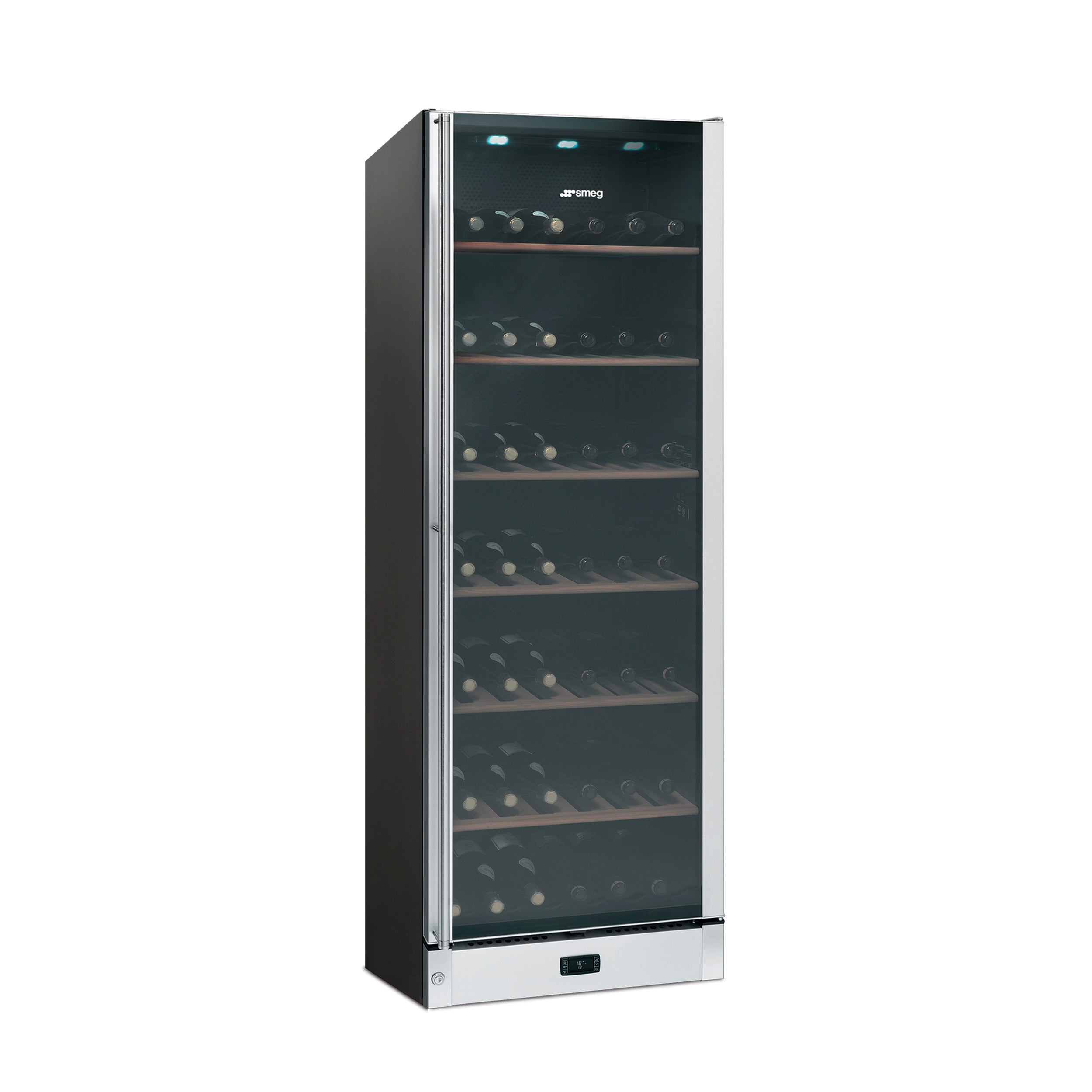 SCV115SA - 60cm Classic Stainless Steel and Glass Freestanding Wine Cooler - The Gas Boys